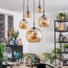 Ripoll hanging light, globe light, pendant light Amber, 5-light sources