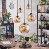 Ripoll hanging light, globe light, pendant light Amber, 5-light sources