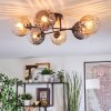 Koyoto ceiling light, globe light 59 cm Amber, clear, Smoke-coloured, 6-light sources