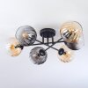 Koyoto ceiling light, globe light 59 cm Amber, clear, Smoke-coloured, 6-light sources
