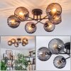 Koyoto ceiling light, globe light 59 cm Smoke-coloured, 6-light sources