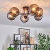 Koyoto ceiling light, globe light 59 cm Smoke-coloured, 6-light sources
