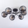 Koyoto ceiling light, globe light 59 cm Smoke-coloured, 6-light sources