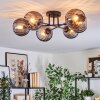 Koyoto ceiling light, globe light 59 cm Smoke-coloured, 6-light sources