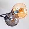 Koyoto ceiling light, globe light 59 cm Amber, Smoke-coloured, 6-light sources