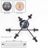 Koyoto ceiling light, globe light 59 cm Amber, Smoke-coloured, 6-light sources