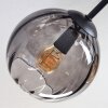Koyoto ceiling light, globe light 59 cm Amber, Smoke-coloured, 6-light sources