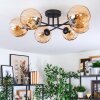 Koyoto ceiling light, globe light 59 cm Amber, 6-light sources
