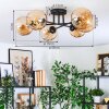 Koyoto ceiling light, globe light 59 cm Amber, 6-light sources