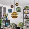Koyoto hanging light, globe light, pendant light gold, black, 5-light sources