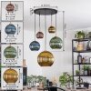 Koyoto hanging light, globe light, pendant light gold, black, 5-light sources