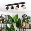 Fallhagen ceiling light, ceiling spotlight black, 4-light sources