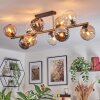 Koyoto ceiling light, globe light gold, black, 10-light sources