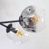Ripoll ceiling light, globe light Amber, clear, Smoke-coloured, 6-light sources