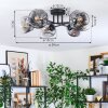 Ripoll ceiling light, globe light clear, Smoke-coloured, 6-light sources