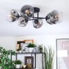 Ripoll ceiling light, globe light clear, Smoke-coloured, 6-light sources