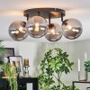 Chehalis ceiling light, globe light Smoke-coloured, 4-light sources