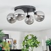 Chehalis ceiling light, globe light Smoke-coloured, 4-light sources