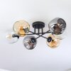 Ripoll ceiling light, globe light Amber, clear, Smoke-coloured, 6-light sources