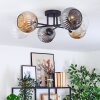 Ripoll ceiling light, globe light Amber, clear, Smoke-coloured, 6-light sources