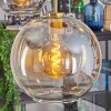 Koyoto hanging light, globe light, pendant light gold, black, 5-light sources
