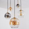 Koyoto hanging light, globe light, pendant light gold, black, 5-light sources