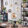 Koyoto hanging light, globe light, pendant light gold, black, 5-light sources
