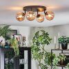 Chehalis ceiling light, globe light Amber, 4-light sources