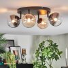 Chehalis ceiling light, globe light Amber, clear, Smoke-coloured, 4-light sources