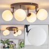 Chehalis ceiling light, globe light white, 4-light sources