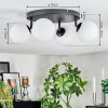 Chehalis ceiling light, globe light white, 4-light sources