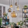 Koyoto hanging light, globe light, pendant light gold, black, 5-light sources