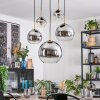 Koyoto hanging light, globe light, pendant light gold, black, 5-light sources