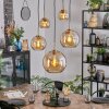 Koyoto hanging light, globe light, pendant light gold, black, 5-light sources