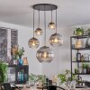 Koyoto hanging light, globe light, pendant light gold, black, 5-light sources