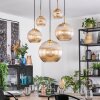 Koyoto hanging light, globe light, pendant light gold, black, 5-light sources