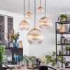 Koyoto hanging light, globe light, pendant light gold, black, 5-light sources