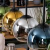 Koyoto hanging light, globe light, pendant light Ecru, black, 5-light sources