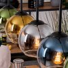Koyoto hanging light, globe light, pendant light Ecru, black, 5-light sources