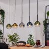 Koyoto hanging light, globe light, pendant light Ecru, black, 5-light sources
