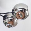 Ripoll ceiling light, globe light chrome, Smoke-coloured, 6-light sources