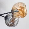 Ripoll ceiling light, globe light Amber, Smoke-coloured, 6-light sources