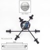 Ripoll ceiling light, globe light clear, Smoke-coloured, 6-light sources