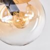 Gastor ceiling light, globe light 25 cm Amber, clear, 3-light sources