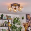 Gastor ceiling light, globe light 25 cm Amber, clear, 3-light sources