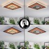 Meron ceiling light LED Wood like finish, black, 1-light source