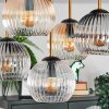 Koyoto ceiling light, globe light gold, black, 5-light sources