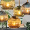 Koyoto ceiling light, globe light gold, black, 5-light sources