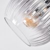 Koyoto ceiling light, globe light Amber, clear, Smoke-coloured, 3-light sources