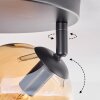 Koyoto ceiling light, globe light Amber, 3-light sources